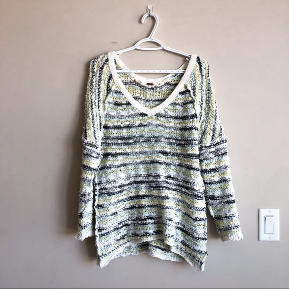🏝Free People Songbird Multicolor Knit Sweater - Picture 6 of 8